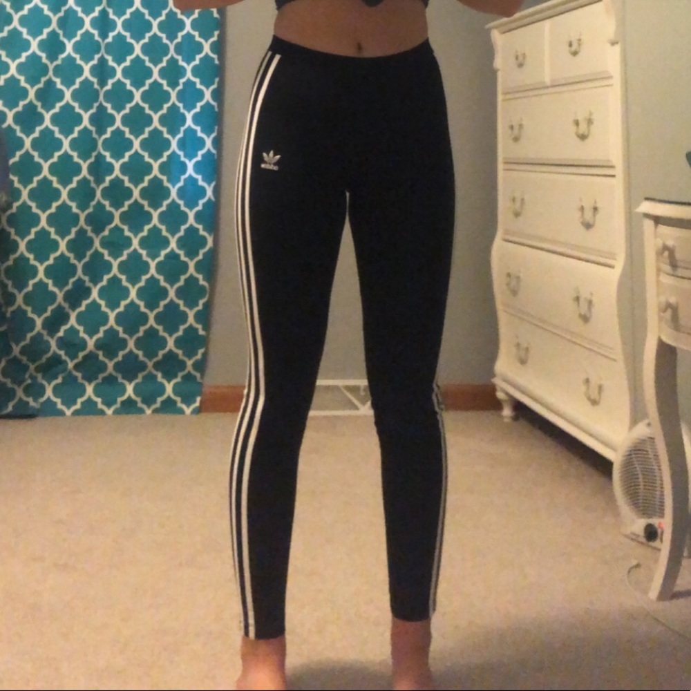 x-small adidas three-stripe leggings